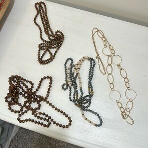 4 long necklaces
